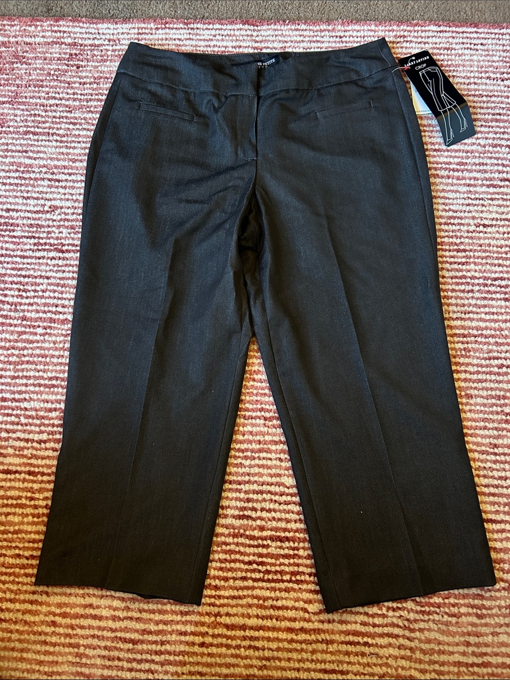 Larry Levine Black Ankle Cropped Dress Pants